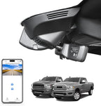 Front 4K Dash Cam Custom fit for Dodge RAM 2500/3500 2019 2020 2021 2022 2023 2024 2025 2026 (Model F), Laramie Big Horn SLT Tradesman Lone Star, UHD 2160P Video, OEM Look App & WiFi, 64GB Card