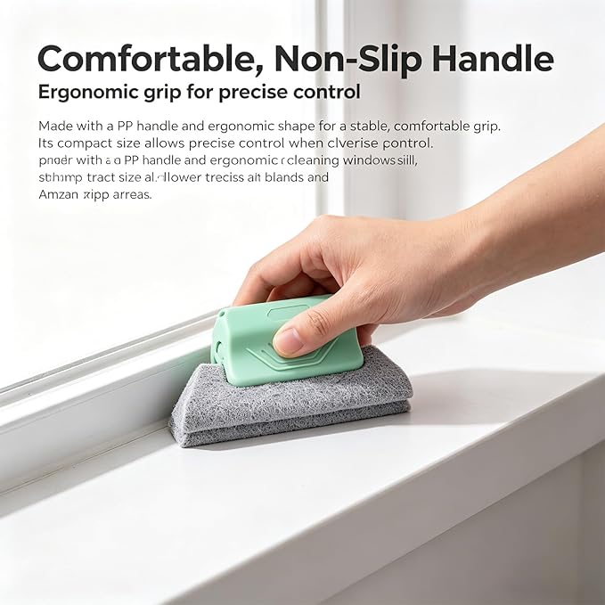 2026 New Magic Window Track Cleaner, Window Groove Cleaning Brush Tools Set, for Cleaning Tile Grout, Louver Blades, Car Air Conditioning Vents, and Narrow Gaps (3pcs Gray)