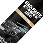 Car Black Trim Restorer, Sturdy Protective Formula, 100ml, Interior Trim Polish, Dashboard Shine Restorer, Long-Lasting Shine With Gloves And Sponge, For Dashboards, Panels, Bumpers, Or Other Interior