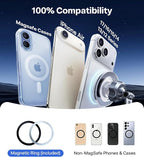 TORRAS 2026 Upgraded Vacuum Car Phone Holder for MagSafe Car Mount [98+ LBS Strongest Suction | 24 N58 Magnets] 360° Adjustable Magnetic Phone Holders for Your Car, for iPhone 17-12 Pro Max Plus Air
