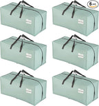 VENO 6 Pack Heavy Duty Moving Bags with Backpack Straps, Zippers & Handles, Extra Large Packing Bags for College Dorm Essentials, Moving Supplies Alternative to Cardboard Moving Boxes