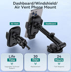Phone Holders for Car, [Super Suction Cup] Car Phone Mount for Dashboard Windshield & Air Vent, Universal Car Accessories for iPhone 17/16/15, Samsung Galaxy, Most 4-7” Smartphones