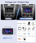 4G+64G Android Car Stereo for Chevrolet Chevy Silverado Impala Tahoe GMC Sierra Yukon Hummer H2 with Wireless CarPlay Android Auto, 7” Touchscreen Car Radio GPS WIFI SWC BT 32EQ Backup Camera