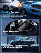 3 Channel 4K Dash Cam Front and Rear Inside, Built-in 5G WiFi,4K+1080P+1080P Dash Camera with 64GB Card,3.16” IPS Screen,Loop Recording, G-Sensor, 24H Parking Monitor, Night Vision(Rose Gold)