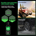NADAMOO Plastic Restorer, Highly Concentrated Ceramic Coating for Cars, Back to Black Automotive Exterior and Interior Trim Scratch Remover Kit, Restore Faded Plastic, Vinyl & Rubber, 30ml