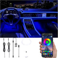 Car Interior Ambient Lighting Kit USB Multicolor RGB 3m Optic Fiber 64 Colors Sound Active Music Sync Memory Function Wireless Bluetooth APP Control Car Atmosphere Light DC 12V