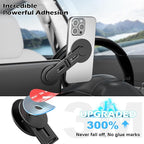 CloudValley Magnetic Phone Holder for Tesla Model Y/3, Foldable Hidden Tesla Phone Mount Fit for iPhone 17/16/15/14/13 seirs, PC Monitor, Compatible with Magsafe Car Mount for Tesla Accessory, Black