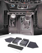 Hoolcar Center Console Gear Shift Organizer Tray Compatible with Jeep Wrangler JL/JLU 2018-2024 & Jeep Gladiator JT Truck 2020-2023 Storage Box, Interior Accessories, Black