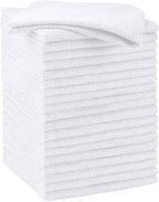 HOMEXCEL White Microfiber Cleaning Cloths, 20 Pack Cleaning Rags - Lint Free & Scratch-Free Microfiber Towels for Cars, House & Kitchen, Absorbent Cleaning Towels, 11.5 x 11.5 Inch