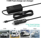 100W Laptop Car Charger USB C Car Charger for Dell Latitude/Precision/XPS, Compatible MacBook Pro/Air,HP Spectre/Elitebook,Samsung Galaxy,Asus,acer,Lenovo ThinkPad/Yoga/Idea Car Laptop Charger