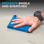 The Rag Company Ultra Clay Towel - Clay Bar Results in Minutes, Smooth Paint Fast, Enhance Gloss & Wax Bond (12"x12")