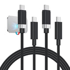 Magtame 2Pack USB C to USB C Cable 5FT, StayCable 60W Fast Charging Type-C Cable with Anti-Drop Magnetic Holder for Bedside, Desk, Car, Compatible with iPhone 17/16, Laptop
