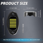 LED Rock Lights for Trucks 24 Pods, 6000K White Underglow Light Kit with 36 LEDs SMD Chips, IP68 Waterproof Neon Underbody Lighting for SUV UTV ATV RZR Car Boat Off Road 4x4