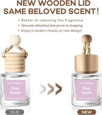 C Classy Hanging Car Air Freshener 2 Pack, Pink Sands Essential Oil Diffuser, Long-Lasting Fragrance, Cute Glass Bottle Car Accessories for Women & Men, Made in USA