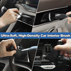 NIKCOSMK Windshield Cleaner Tool, 14Pcs Car Cleaning Kit - Car Interior Detailing Kit with Extendable Handle, Cleaning Gel & Microfiber Pads, All-in-One Inside Car Cleaning Supplies for Women Men