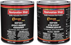 Custom Shop Black Epoxy Primer/Sealer 2.1 VOC Anti-Corrosive DTM High-Performance Primer Kit - 1 Quart (1 Pint + 1 Pint Epoxy HDR. 1-1 Mix) for Automotive and Industrial Use