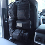 Universal Tactical Seat Back Organizer Vehicle Molle Panel Organizer Storage Bag with 5 Detachable Molle Pouch for All Vehicel Such as Jeep,Truck,SUV, Car, Ford,Chevy etc