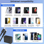 45W Super Fast Charger Type C for Samsung,2Pack USB C Fast Charging Block with 10/6FT Type C Charging Cord for Samsung Galaxy S24/S23/S22,Android,Galaxy Tablet,iPhone 17 16 Pro Max-Blue