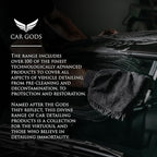 Car Gods 8 Piece Car Cleaning Detailing Kit - Shampoo - Carnauba Wax - Wheel Cleaner - Shine Detailer - Fallout Eliminator - Tyre Serum - Interior Detailer - Glass Cleaner