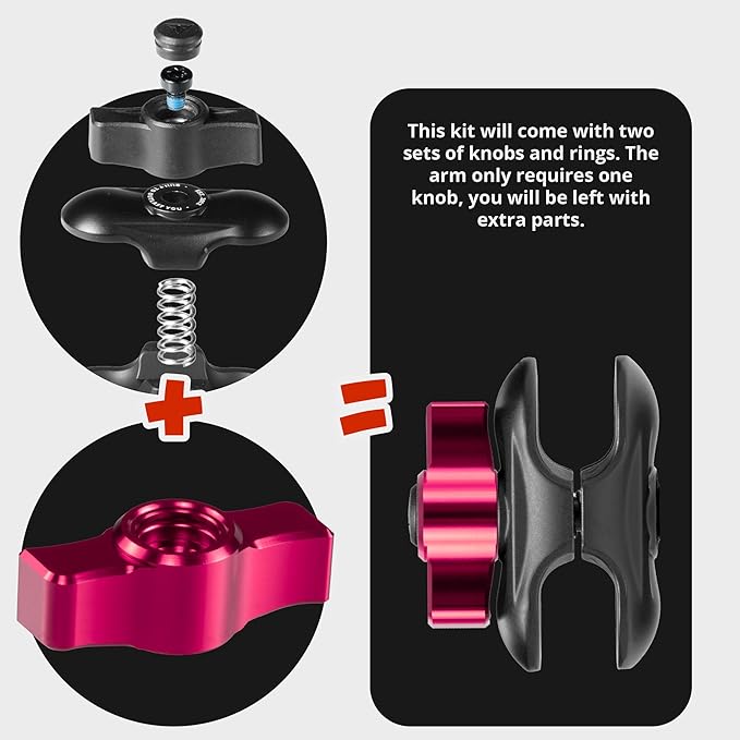 Tackform Link Vent Phone Mount Compatible with 2015-2020 Ford F-150, 2017-2021 Super Duty, 2018-2021 Expedition | Aluminum | Universal Magnetic Holder | 2" Arm | Pink Knob | (NOT MAGSAFE Compatible)