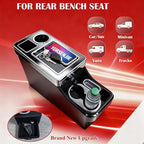 Truck Center Console Organizer Between Seat for Minivans, SUVs, Middle Van Bench Organizer for Floor Between The Back Seat Console 18 Wheelers Locking Design with Sliding Lid Design