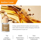 Car Air Fresheners, Aromtopia Hanging Car Fragrance Diffuser, 2 Pack, Long-lasting, Car Rear View Mirror Accessories, Automotive Odor Eliminator - Amber Luxe Scent