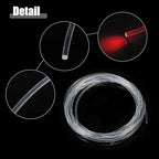 ACROPIX 3mm 0.12" 5m 16.40ft Universal Glow Optic Fiber Cable Car Light Decoration Clear - Pack of 1