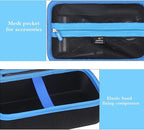 Aproca Case Compatible with EYYA Handheld Cordless Car Vacuum Cleaner, Portable Storage Hard Bag for Accessories - Black with Blue Zipper (Case Only)