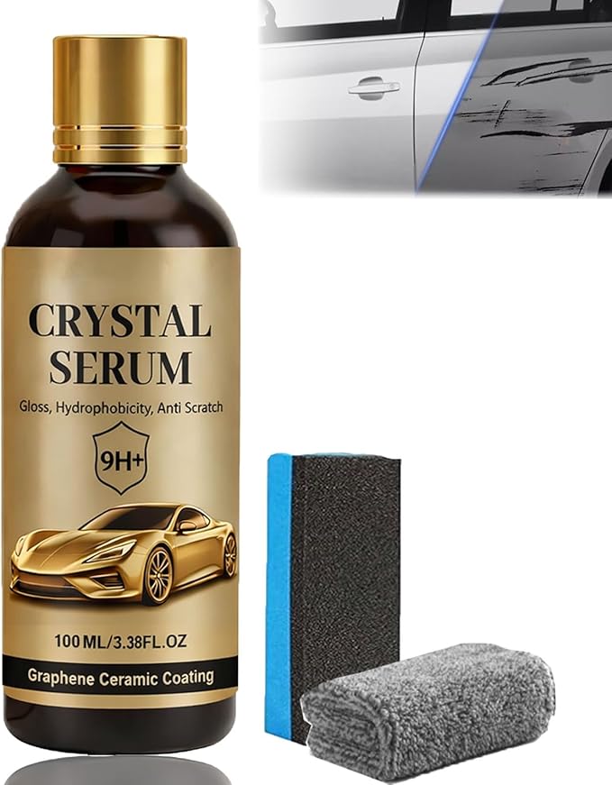 PTZ Crystal Serum,Advanced Graphene Ceramic Coating for Cars,Ceramic Car Coating Kit,9h+ Graphene Ceramic-Coating for Auto Car Paint Protection (1PCS)