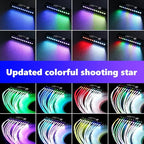 AMKI Dual Color 20W Twinkle Starlight Headliner Kit Mixed 860pcs*9.8ft Cables+ RGB Meteor Shooting Star Fiber Optic Light Sound Activated APP/Remote Control for Car Roof Home Ceiling