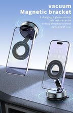 Car Phone Holder for Magsafe,360°Nano Gel Vacuum Magnetic Phone Holders for Your Car,[108+LBS Suction & 2800 gf Magnetic] Perfect for iPhone 17/Air/16/15/14/13/12 pro,Android