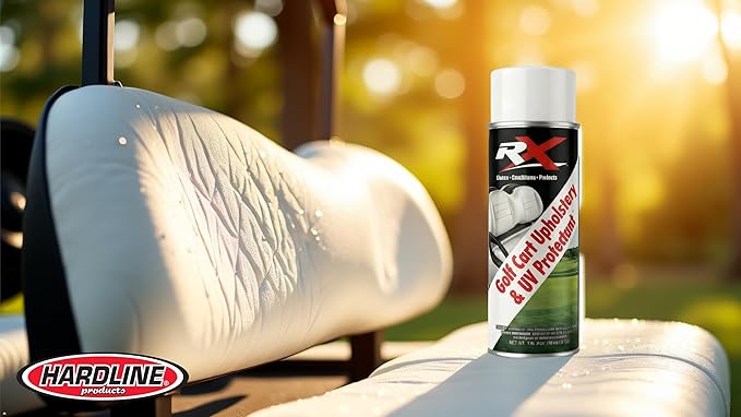 Hardline Products USA RX Upholstery Multi-Purpose Foaming Cleaner – Professional Grade Golf Cart Seat Cleaner & Vinyl Restorer – Removes Sunscreen, Mud, & Tree Sap from EZ-GO, Club Car, All Golf Carts