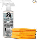 Chemical Guys SPI_993_16T Nonsense Colorless & Odorless All Surface Cleaner, Unscented (16 fl oz) Professional Grade Premium Microfiber Towels, Gold 16" x 16", Pack of 3
