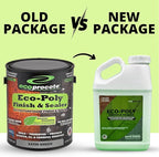 Eco-Poly Polyurethane Sealer — Non-Toxic, Low Odor, Quick-Dry Water Based Protective Spar Varnish for Indoor & Outdoor, Satin 1 Gallon Polyurethane Sealant for Wood, Concrete, Multiple Surfaces