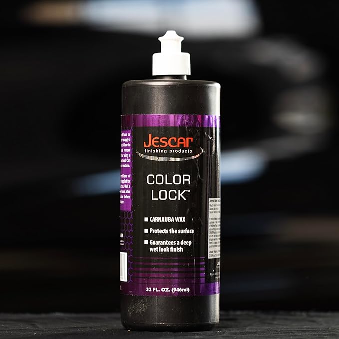 Jescar Color Lock Carnauba Wax - 32oz - High Gloss Finish, Long lasting, UV protection, Easy application on Cars, RVs, Boats, Motorcycles, Premium Carnauba Wax, Use by hand or machine