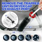 Holikme 30 Feet Dryer Vent Cleaner Kit,Flexible Lint Brush with Drill Attachment, Extends Up to 30 Feet for Easy Cleaning, Synthetic Brush Head, Use with or Without a Power Drill, White