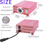 16W Starlight Headliner Kit RGBW Twinkle + Music Effect + APP 450pcs 9.8ft/3m(0.03+0.04+0.06in) Fiber Optic Lights,Starlights for Car/Home Decoration/Exhibition/Bar Fiber Optic Star Ceiling