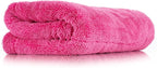 The Rag Company - The Liquid8r M22 Drying Towel - 70/30 Blend, Microfiber, High Absorbency, 20in x 20in - Pink