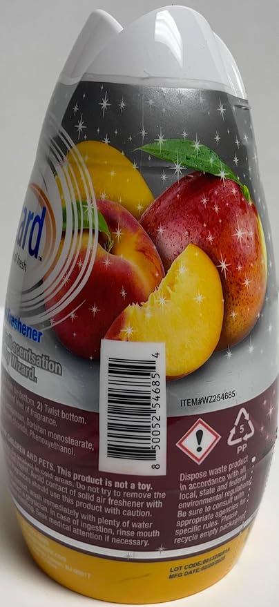 Wizard The Magic of Fresh gel Air Freshener, solid air freshener 7.8 oz mango peach (Pack of 6)