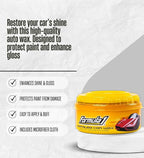 Formula 1 Auto Wax 12 oz Bundle with Microfiber Cloth – Carnauba Car Wax for Long-Lasting Shine and Paint Protection on All Finishes – Gift Set (2 Items)