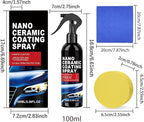 Car Ceramic Coating Spray - 100ml Exterior Paint Interior Polishing Solution | 17 * 7.2 * 4cm Car Coating Detail Spray for Sedans Suvs Pickups Minivans Motorcycles