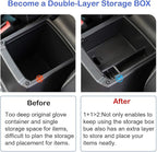 TTCR-II Center Console Organizer Tiguan 2018-2024, for VW Taos Console Organizer Tray 2022 2023 2024 2025 2026, Compatible with Volkswagen Tiguan Middle Storage Box Taos