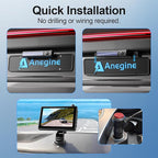 Solar Wireless Backup Camera for Car - 2 Side Solar Panels, 5" HD 1080P Monitor 2 Mins DIY Install & 5000mAh Solar Powered, 170° Eagle-Eye View, IP69K Waterproof Backup Camera for Truck,RV,Trailer,SUV