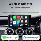 Sunweyer Wireless CarPlay Adapter & Android Auto Wireless Adapter, for Apple CarPlay, USB Bluetooth Dongle for iPhone & Android, Plug & Play Car Play Wireless Adapter 2026