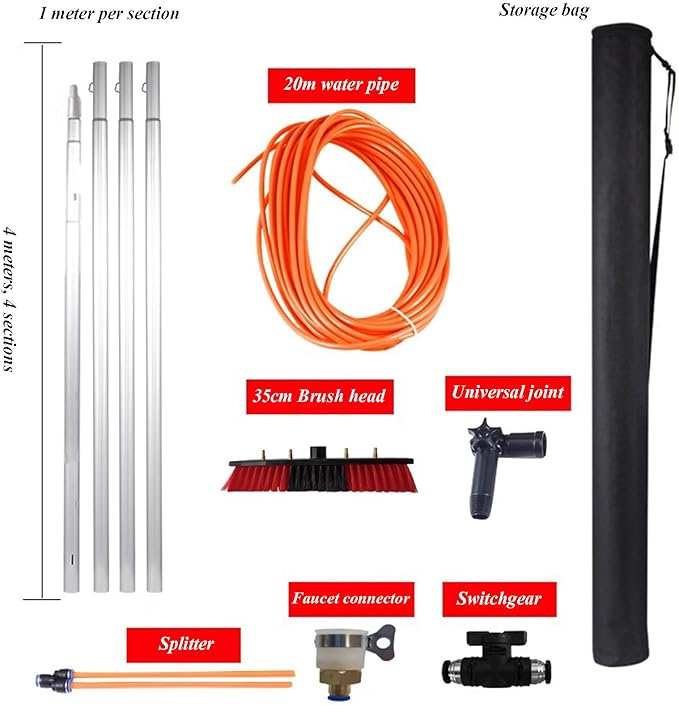 Rotatable Solar Panel Cleaning Brush with Long Handle for Efficient Window Glass Shower and Windshield CleaningEcoFriendly StreakFree and Easy to Use