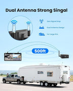AUTO VOX Wireless Backup Camera Magnetic:Portable No Wiring 1 Min Install Trailer Hitch Camera,2-Channel HD 1080P Car Monitor & IR Night Vision Back Up Camera Systems for Truck,RV (7.2 inch Dual cam)