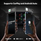 OTTOCAST Mini 2025 Wireless CarPlay & Android Auto 2-in-1 Adapter, Fast Stable Connection, Plug & Play for iPhone & Android Devices (White)