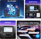 4G LTE QLED Radio for Chevy Silverado GMC Sierra Yukon 2007-2013,Touch Screen 8core Stereo Upgrade,Wireless carplay & Android Auto,Fast Charge,Free Backup Camera