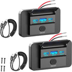 2 Pack 90W 12 Volt USB Outlet Panel Wall Mount Ouffun Dual 36W PD & QC3.0 18W Car USB Port Charger Socket with Dual 65W USB C Cable for Car Bus RV Truck