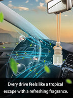 Ikeda Car Air Freshener: Hanging Car Smell Air Freshener | 10ml Hanging Car Perfume | Long Lasting Fragrance | Strong Scents Diffuser for Auto Home (Memory|Circular)